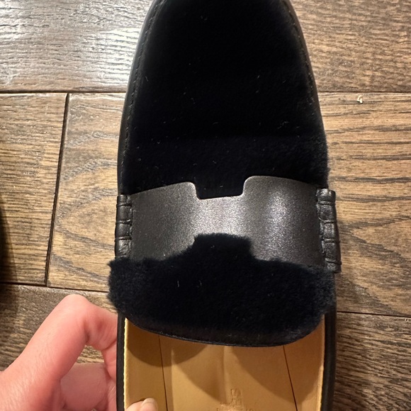 Hermes leather and shearling loafers - Picture 2 of 5